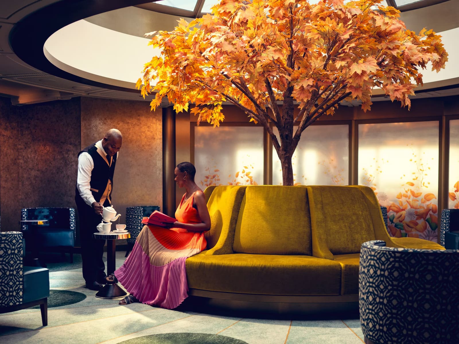 Grill Suites Lounge a bordo de Queen Anne