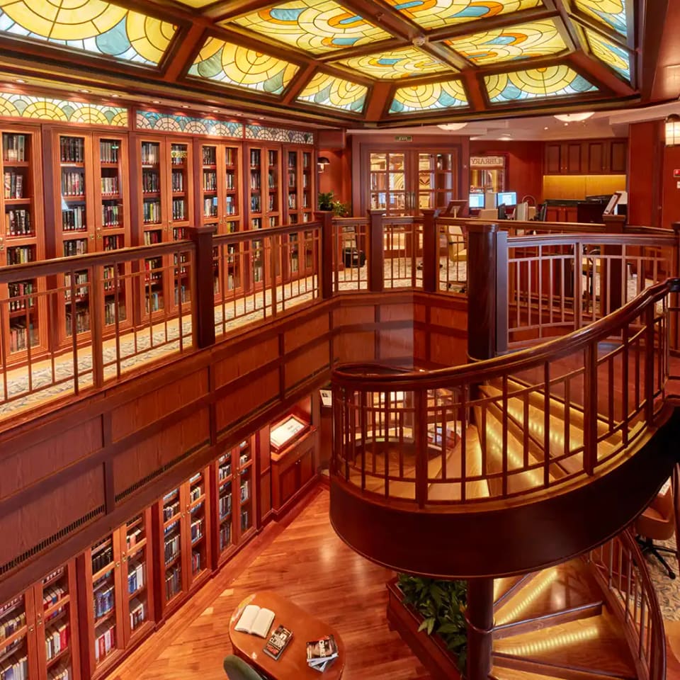 Biblioteca a bordo de Queen Elizabeth
