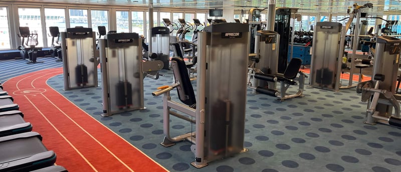 Gimnasio a bordo del Volendam