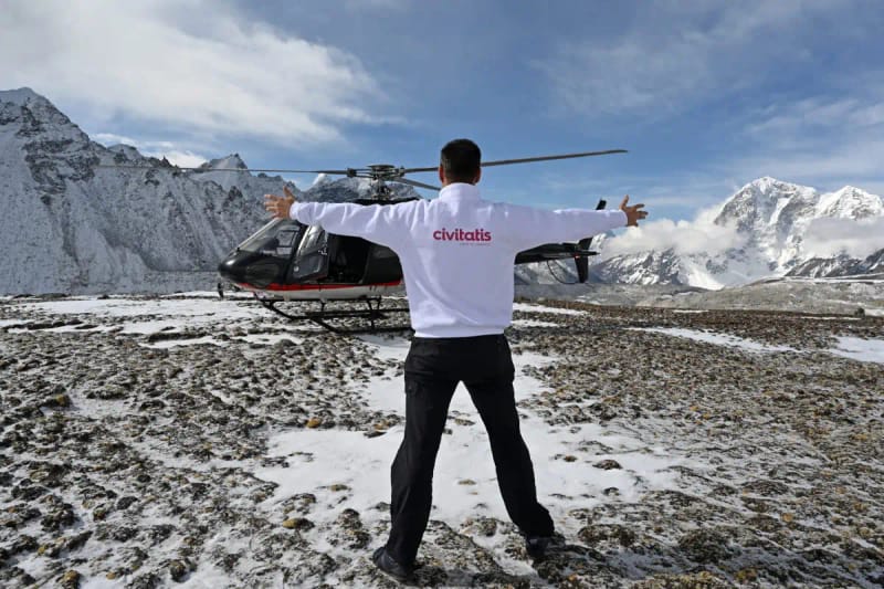 Excursión en helicóptero al campamento base del Everest