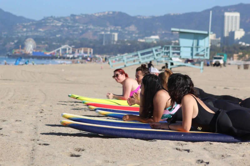 Curso de surf en Venice Beach