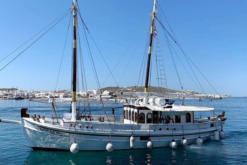 Excursión a las islas de Delos y Rhenia en velero
