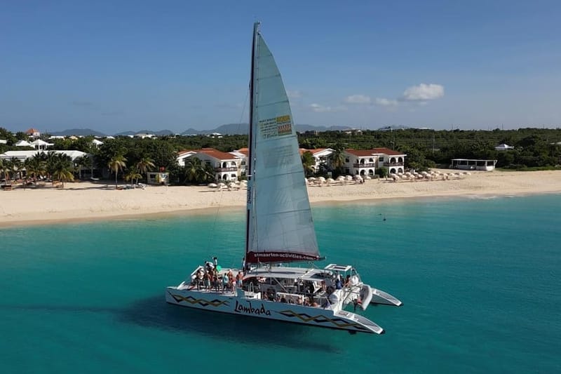 San Martín: Excursión de un día en catamarán a Prickly Pear Cays