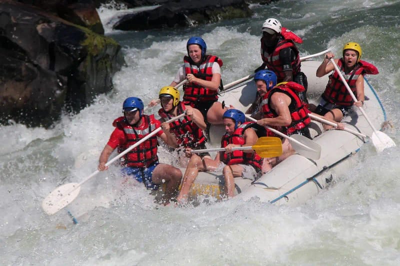 Rafting en el río Zambeze