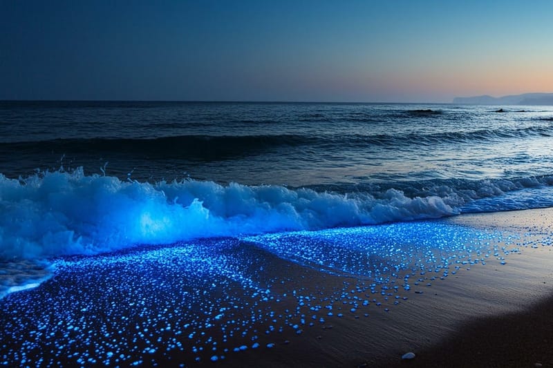 Kayak transparente por la bahía bioluminiscente